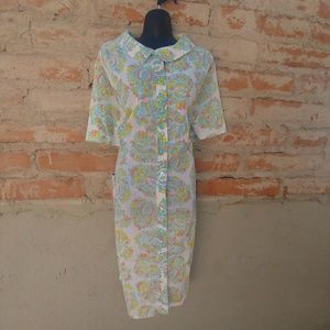 Vintage JC Penney Housecoat Robe with Pockets XL